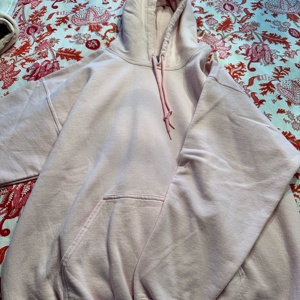 Pink preppy simple hoodie
